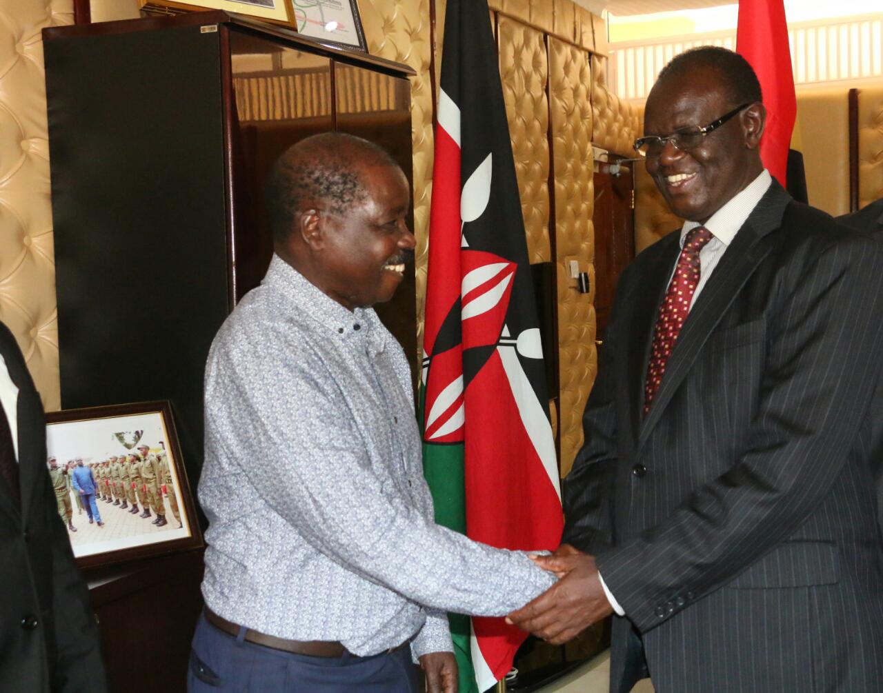 GOVERNOR KIRAITU MURUNGI RECIEVES A DELEGATION FROM GREENING KENYA FOUNDATION.